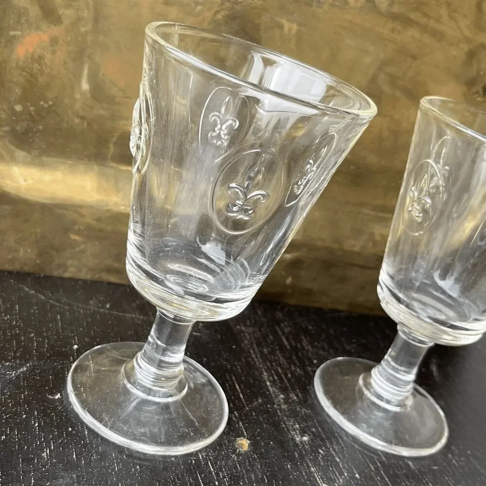 La Rochère Fleur-de-Lis French Wine Glasses Set of 2 - Vintage-Inspired
